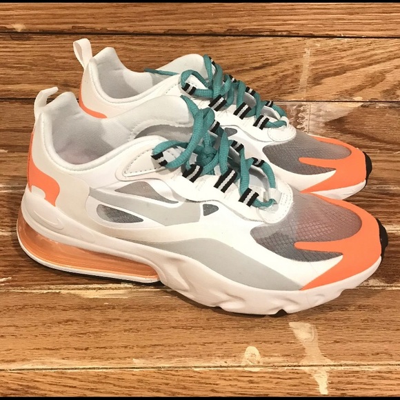 Nike Shoes Air Max 27 React White Orange Grey Poshmark